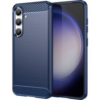 SKALO Samsung S24 Armor Carbon Stødsikker TPU-cover - Blå