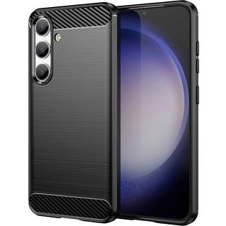 SKALO Samsung S24 Armor Carbon Stødsikker TPU-cover - Sort