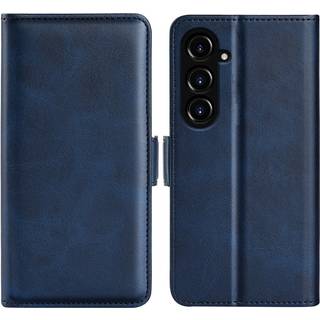SKALO Samsung S23 FE Premium Wallet Flip Cover - Blå