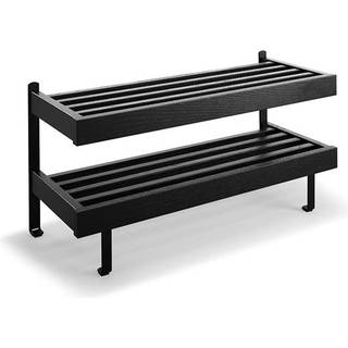 Oscarssons Möbel, Nadja Skohylde 80 cm Sortbejdset eg/mat sort stål
