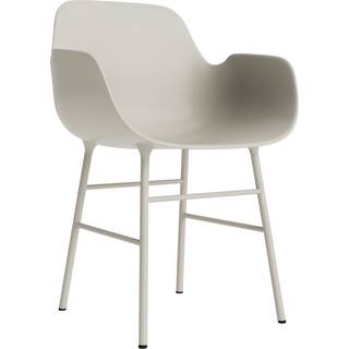 Normann Copenhagen Form Spisebordsstol Med Armlæn Lysegrå/Stål