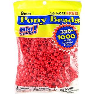 Darice r?de uigennemsigtige pony h?ndv?rksprojekter til alle aldre smykker ornamenter n?glek?der h?r rundt plastcentret hul 9 mm diameter 1 000 p