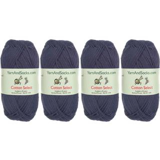 Jubileeyarn Cotton Select Yarn - Sport Weight - 50G/Skein - Imperial Blue - 4 Skeins
