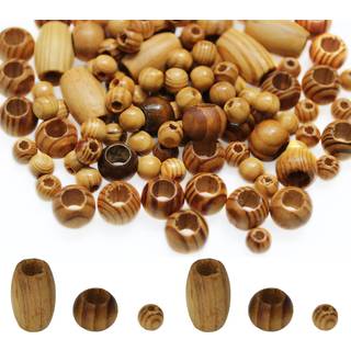 180stk store hullers naturlige tr?perler Betterjonny Round Wooden Spacer Perles Tube perler H?rfletningsperler til makrame armb?nd smykkefart?jer
