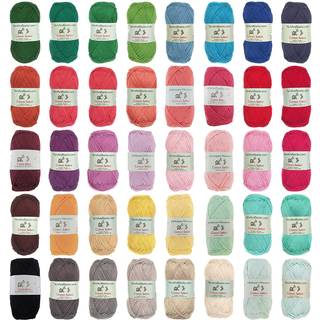 Bomuld V?lg 100% bomuldsgarn 4 Skein Assorteret Color Surprise Package