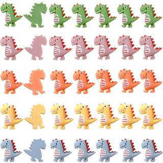 Hwaqhdyl 50 stk farverig s?d dinosaurform harpiks fladback slim charme til scrapbog udsmykning diy h?ndv?rk smykker fremstilling af ornament h?rk