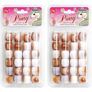 48 pcs perler smykker, der fremstiller kit diy h?r fletning armb?nd ornamenter h?ndv?rk hvirvel hvid tone jumbo rundt pony (brun)