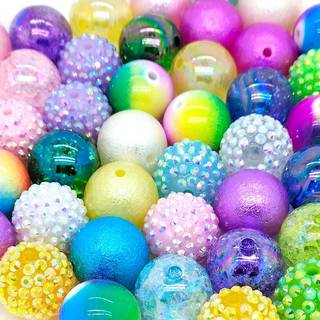 50stk chunk perler 20 mm bubblegum perler farverige store rhinestone perle perler l?se perler rundt afstand perler til smykker armb?nd halsk?de p
