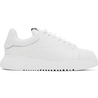 EMPORIO ARMANI Herren Sneaker weiß Glattleder