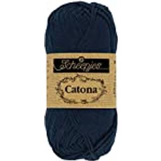 Scheepjes Catona 124 Ultramarine Indhold: 100% merceriseret bomuld Anbefalede pinde: 2.50-3.00 mm Vægt/løbelængde: 50 gr = ca. 125 meter Strikkefasthed: 10 x0 10 cm = 26 m x 36 p med 2,5 mm Maskinvask 40°C / Tørres fladt.