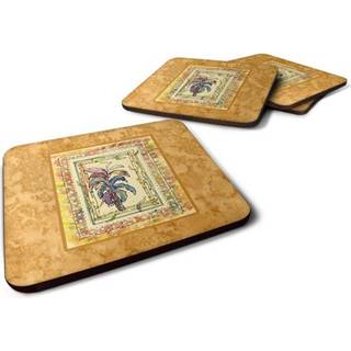 """" Caroline's Treasures 8615FC Palm Tree Foam Coasters (Sæt på 4) 3,5 """" ""H X 3,5"" """" W multicolor """"