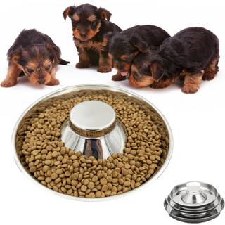 Hvalpehundskål Rustfrit stål Flere hvalpe Foderhunde Grundlæggende mad- og vandskåle Fravænning af skål til små medium og store hunde Kæledyr