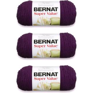 Bernat Super Value Mulberry Yarn - 3 Pack of 198G/7oz - Acrylic - 4 Medium (Worsted) - 426 yards - Strik/hækling