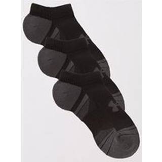 Under Armour Performance Tech Kids' 3-Pack No Show Socks Black / Black / Jet Gray M