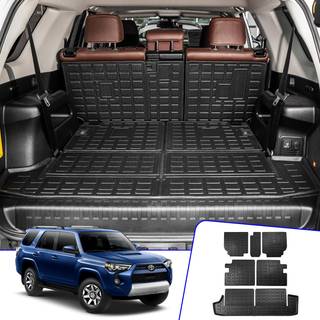Rongtaod Cargo Mat kompatibel med 2010-2024 Toyota 4Runner 7 Seats Trunk Mat Cargo Liner Back Seat Cover Protector 4 Runner Accessories (2. og 3.