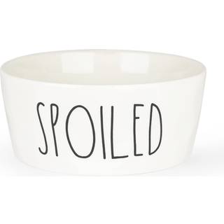 Woofinpets 70 oz keramisk hundeskål - 8 '' NUSLIP -feeder til mellemstore og store hunde, der er egnede til tør og våd mad hvid mikrobølgeovn og