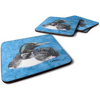 """" Caroline's Treasures 8717FC Loon Foam Coasters (Sæt på 4) 3,5 """" ""H X 3,5"" """" W Multicolor """"