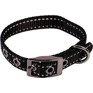 Max og Neo Max Reflective Metal Buckle Dog Collar - Vi donerer en krave til en hunde redning for hver solgte krave (X -Small sort)