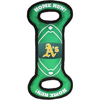 MLB OAKLAND ATHLETICS Hundelegetj med baseballbane med dobbeltkantsm og indvendig SQUEAKER