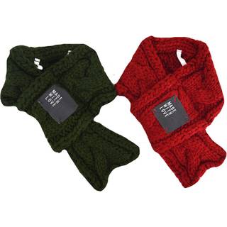 GOCLOTHOD PET Dog strikket t?rkl?de s?de kraver doggie necerchief 2 satte muffle til jul (r?d gr?n)