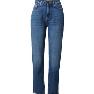 Mom jeans i mellemblå denim med stræk