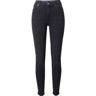 Skinny fit jeans i sort denim med stræk