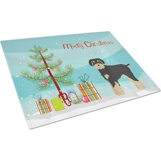 Caroline's Treasures CK3866LCB Schnoodle Christmas Tree Glass Cutting Board Stor dekorativt tempereret glas Køkkenskæring og serveringsplade Stor