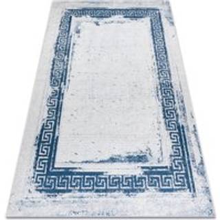 ANDRE 1213 tæppe skal vaskes Græsk vintage skridsikker - hvid / blå 120x170 cm