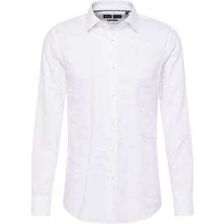Skjorte med slim fit i high-performance bomuld med struktur