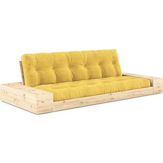 BASE Sovesofa med Armlæn & Opbevaring Fra Karup Design i 100% Massiv FSC Fyrretræ | Japandi - Klar lak - 514 Honey