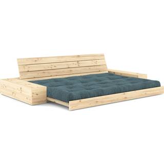 BASE Sovesofa med Armlæn & Opbevaring Fra Karup Design i 100% Massiv FSC Fyrretræ | Japandi - Klar lak - 513 Pale Blue