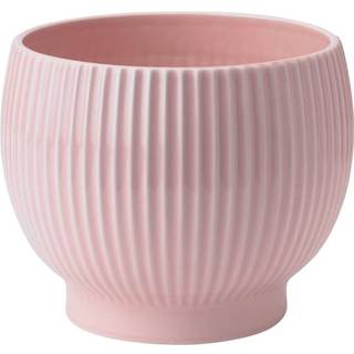 Knabstrup Urtepotte med riller pink- Ø16,5 cm