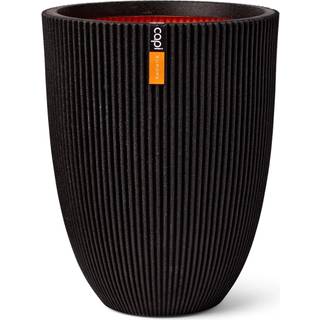 Vase Capi Europe GROOVE NL Sort Plastik 34 x 34 x 46 cm 34 x 34 x 36 cm