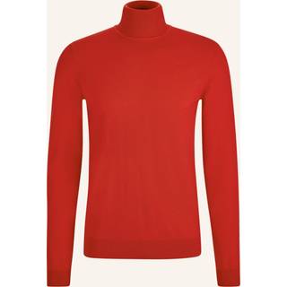 HUGO Herren Rollkragenpullover rot unifarben
