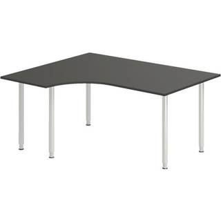 Skrivebord DNA, Antracit 1600x1200 mm Venstre I-ben/Alugrå