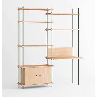 Moebe Reolsystem s.200.2.E - Oak/Pine-Green