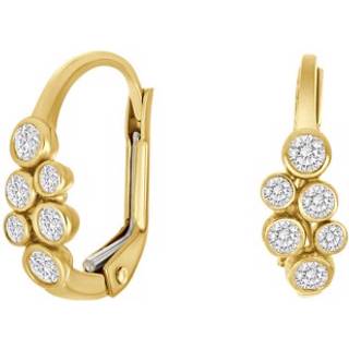 Siersbøl 8kt. ørecreoler med cubic zirkonia
