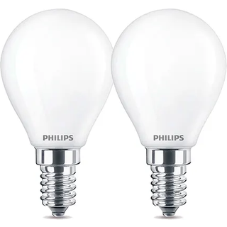 Philips Philips LED-pære kugle frostet E14 470 lm 2-pak