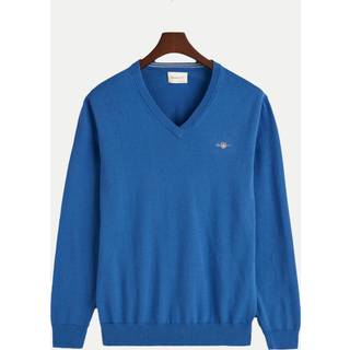 GANT Herre Klassiske sweater i bomuld med V-hals (XXXL)