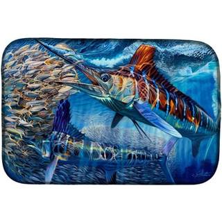 """" Caroline's Treasures JMA2008DDM Night White Marlin Dish-Drying-Mats 14 X 21 Multicolor """"