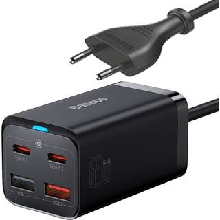 Baseus GaN3 Pro 4-port PD3.0 QC4.0 65W 2xUSB-C og 2xUSB-A Mac oplader