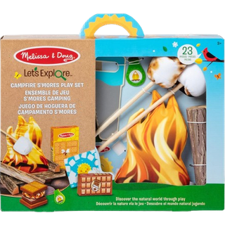 Melissa & Doug Lad os udforske Lejrbål-S'Mores Legetøjsæt – 23-delt Udendørs Legetøjsæt med ristede skumfiduser