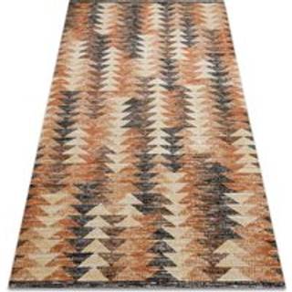 Moderne tæppe MUNDO D5781 trekanter 3D udendørs orange / beige 160x220 cm