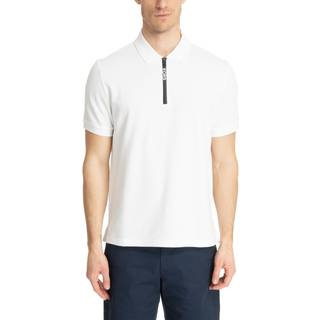 MK Cotton Half-Zip Polo Shirt - White - Michael Kors