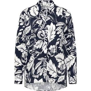 shirt-blouse in navy printed