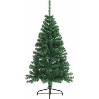 Kunstigt Halvt Juletræ Med Juletræsfod 150 Cm Pvc - Grøn / 150 x 95 cm