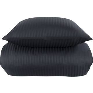 Sengetøj i 100% Bomuldssatin - 140x200 cm - Blåt ensfarvet sengesæt - Borg Living sengelinned
