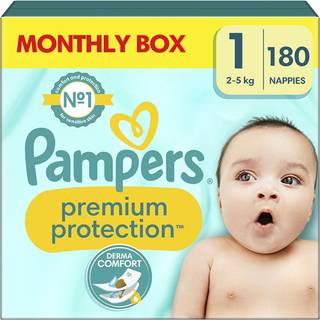 Pampers Premium Protection New Baby bleer str. 1 (2-5 kg) månedsboks