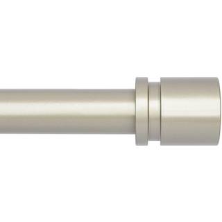 Byondeth gardinstænger til Windows 16 til 144 inches Justerbar længde 1 tommer diameter Vinduesgardinstang med aluminium slutkappe børstet nikkel