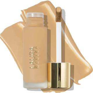 Laura Geller New York Double Take Liquid Foundation - langvarig, medium til fuld dækning, naturlig mat finish, Golden Medium